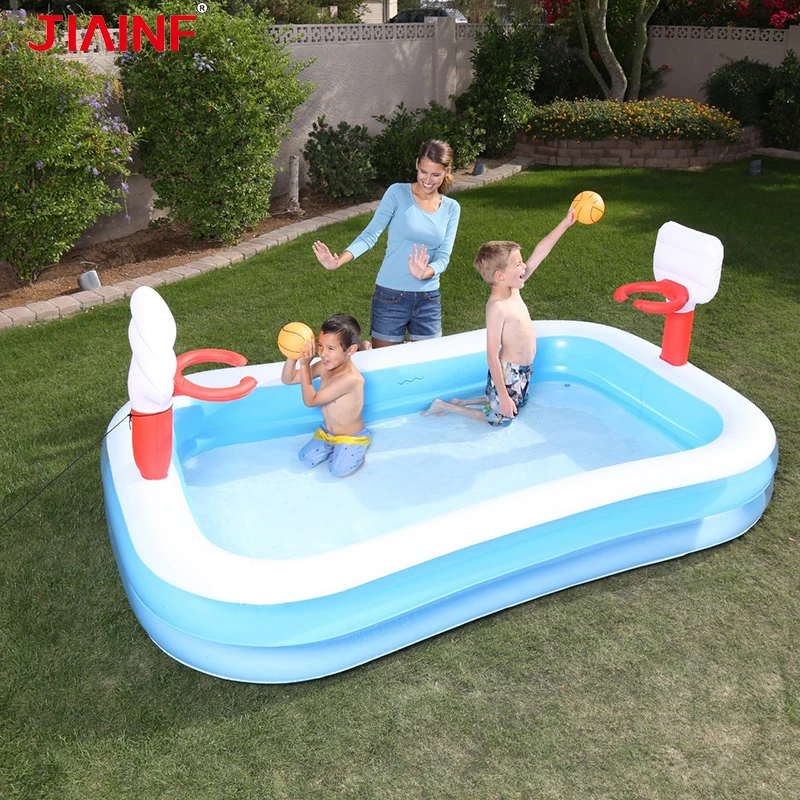 Children Inflatable Basketball Two Rings Swimming Pool With Ball Basket 54122 Pvc Entertainment Paddling Pools Competitive Game
Children Inflatable Basketball Two Rings Swimming Pool With Ball Basket 54122 Pvc Entertainment Paddling Pools Competitive Game