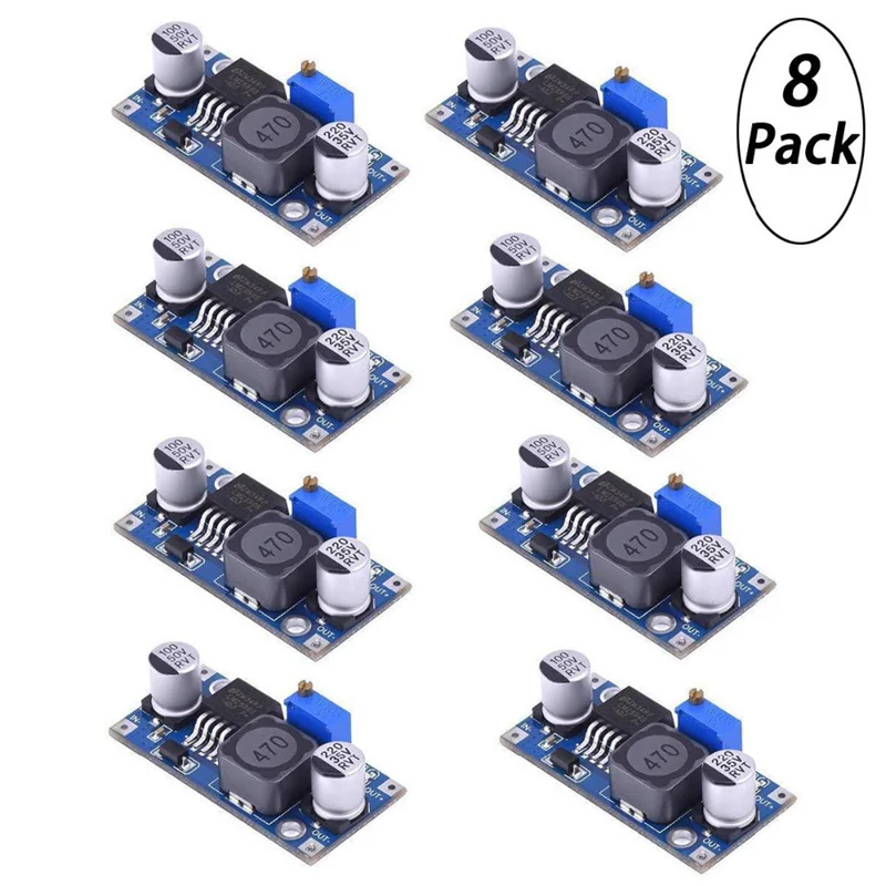 

8pcs/lot LM2596 DC-DC Adjustable Buck Converter 3.0-40V To 1.5-35V Power Supply Step Down Module