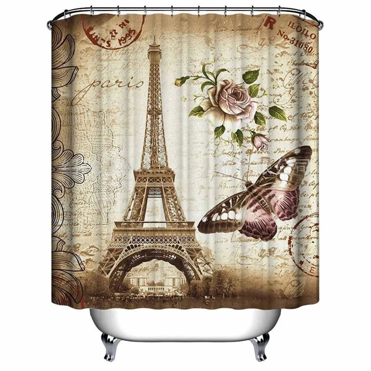 Eiffel Paris Landscape Print Bathroom Shower Curtain Set Waterproof Anti Slip Pedestal Rug Lid Toilet Cover Bath Mat Set
Eiffel Paris Landscape Print Bathroom Shower Curtain Set Waterproof Anti Slip Pedestal Rug Lid Toilet Cover Bath Mat Set