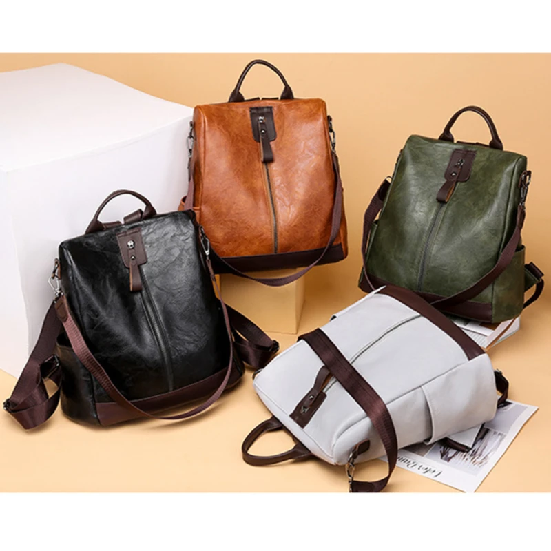 New Vintage Women Soft Leather Backpacks Ladies Large Capacity School Bags For Teenage Girls Travel BackPack
New Vintage Women Soft Leather Backpacks Ladies Large Capacity School Bags For Teenage Girls Travel BackPack
