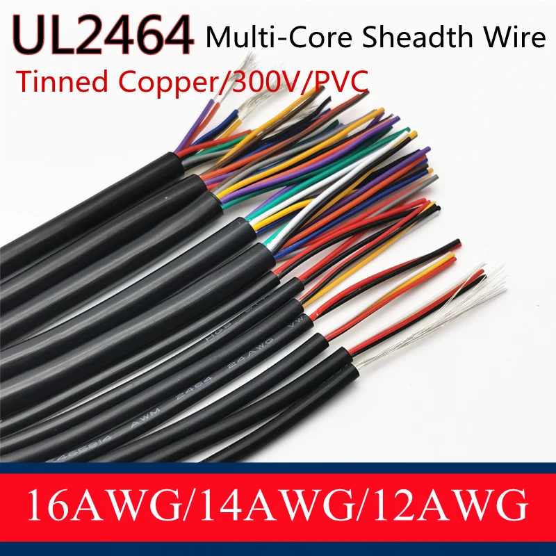 2/5/10M 16 14 12 AWG UL2464 Sheathed Wire Cable Channel Audio Line 2-3-4-Cores Insulated Soft Copper Signal Control Wire
2/5/10M 16 14 12 AWG UL2464 Sheathed Wire Cable Channel Audio Line 2-3-4-Cores Insulated Soft Copper Signal Control Wire