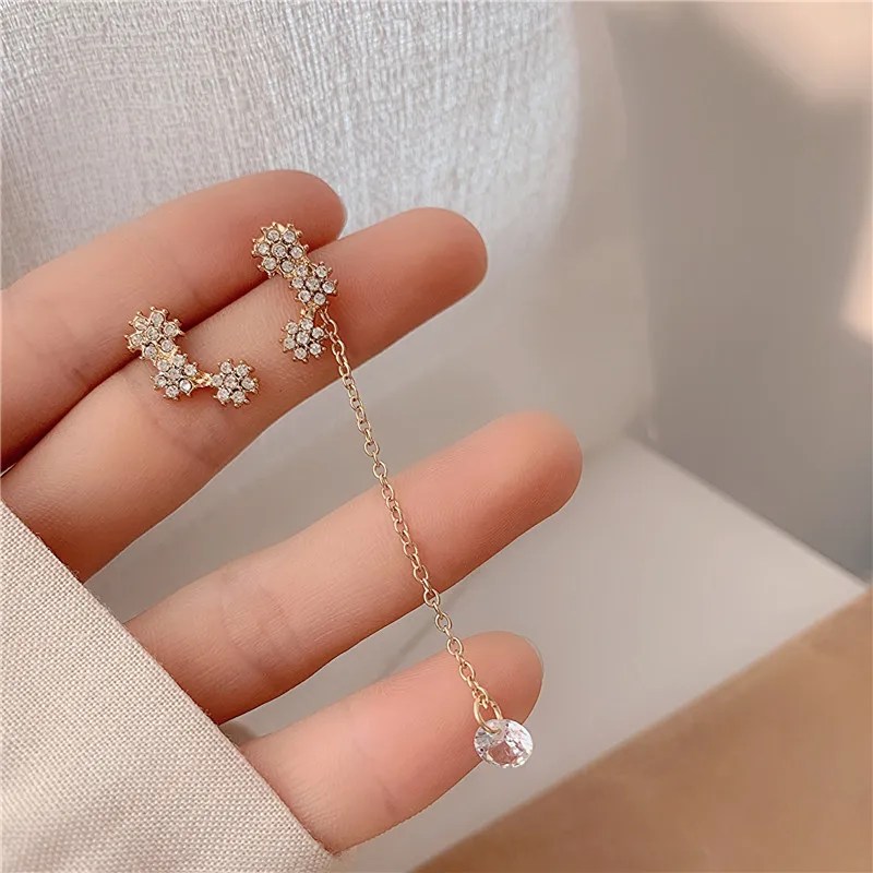 V-448 Light Luxury Asymmetrical Ear Jewelry S925 Silver Needles Drop Earrings Flower Sweet Long Tassel Earring For Women Gifts
V-448 Light Luxury Asymmetrical Ear Jewelry S925 Silver Needles Drop Earrings Flower Sweet Long Tassel Earring For Women Gifts