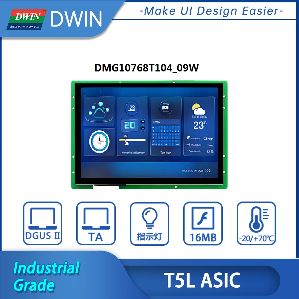 Hot Dwin 10.4-inch HMI1024*768 Industrial Grade Highlight Anti-UV 16.7M Colors LVDS Interface IPS-TFT-LCD Wide Viewing Angle
Hot Dwin 10.4-inch HMI1024*768 Industrial Grade Highlight Anti-UV 16.7M Colors LVDS Interface IPS-TFT-LCD Wide Viewing Angle