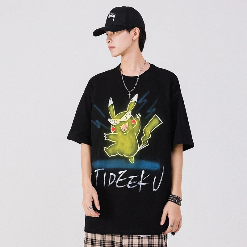 Bikaqiu dark cartoon leisure summer men's print T-shirt hip-hop loose animation graffiti couple short sleeve cotton
Bikaqiu dark cartoon leisure summer men's print T-shirt hip-hop loose animation graffiti couple short sleeve cotton