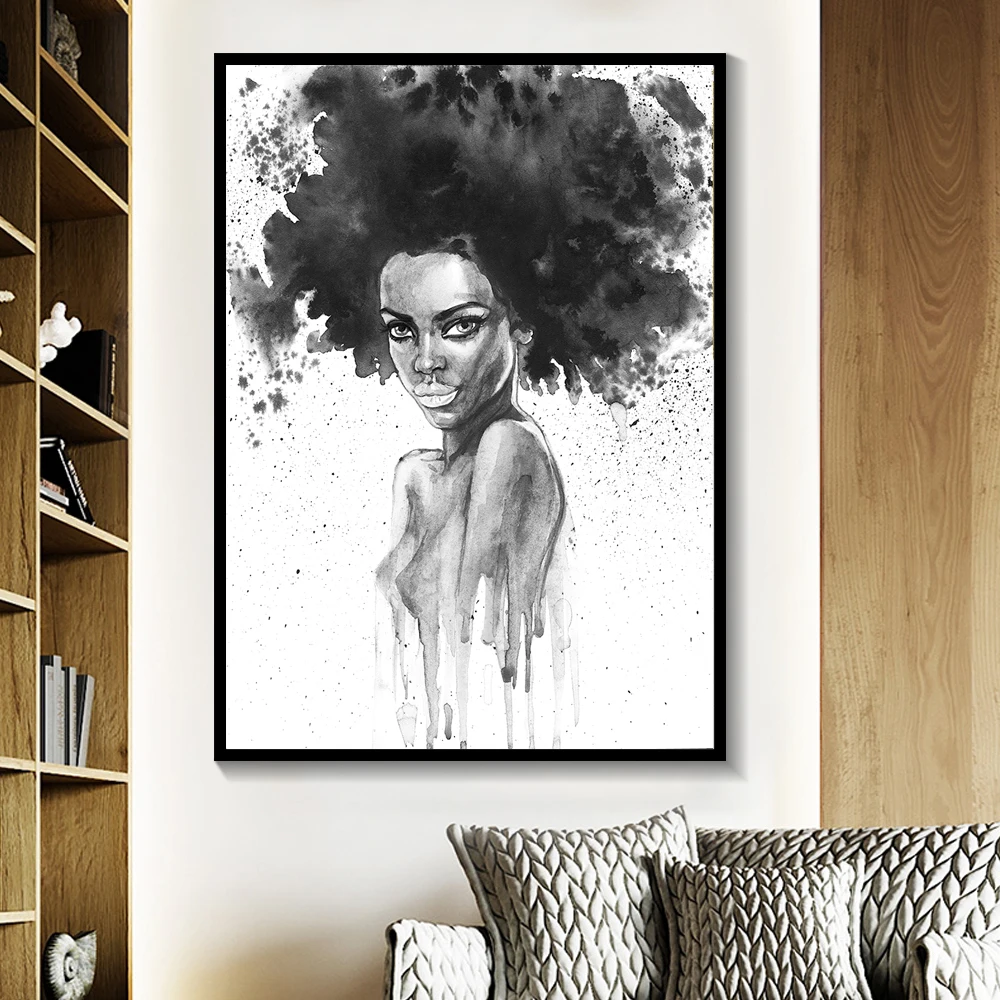 Black And White Beauty African Woman Wall Picture For Living Room Home Decor Sexy Girl Poster And Print Unframed Abstract Figure 
Black And White Beauty African Woman Wall Picture For Living Room Home Decor Sexy Girl Poster And Print Unframed Abstract Figure