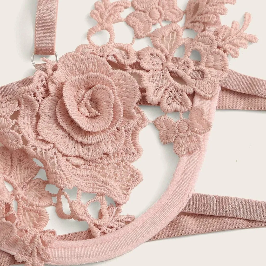Sexy Lingerie Lace 2Pcs Bra Set Bralette Bralet Bras G-String Panties Temptation Rose Underwear With Steel Ring G-string Thong
Sexy Lingerie Lace 2Pcs Bra Set Bralette Bralet Bras G-String Panties Temptation Rose Underwear With Steel Ring G-string Thong