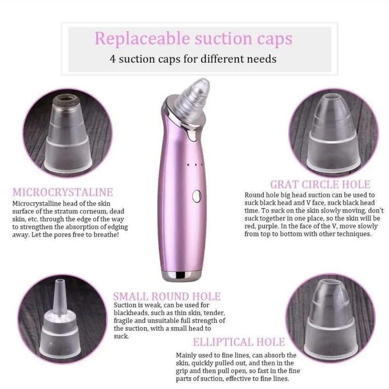 Electric Pore Cleaner Blackhead Remover vacuum Acne Pores Remove Exfoliating Cleansing Facial Beauty Instrument USB Rechargeable 
Electric Pore Cleaner Blackhead Remover vacuum Acne Pores Remove Exfoliating Cleansing Facial Beauty Instrument USB Rechargeable