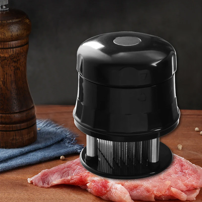 Kitchen Cooking Tools Professional Meat Tenderizer Needle with 56 Stainless Steel Blades Tender Meat Hammer for Beef 
Kitchen Cooking Tools Professional Meat Tenderizer Needle with 56 Stainless Steel Blades Tender Meat Hammer for Beef