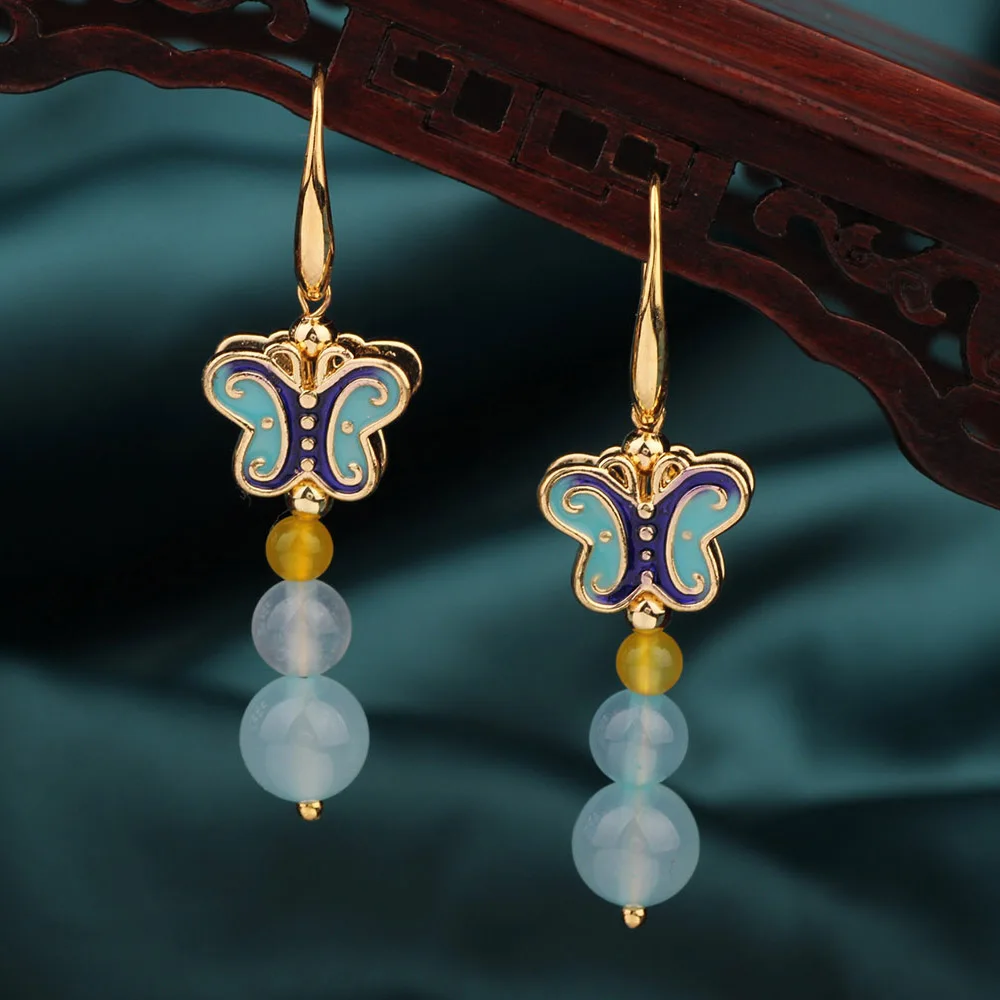 China's Wind Hot Ethnic Blue Delicate Butterflies Drop Earrings,vintage New Earrings for Women 2020 Jewelry MYWINY
China's Wind Hot Ethnic Blue Delicate Butterflies Drop Earrings,vintage New Earrings for Women 2020 Jewelry MYWINY