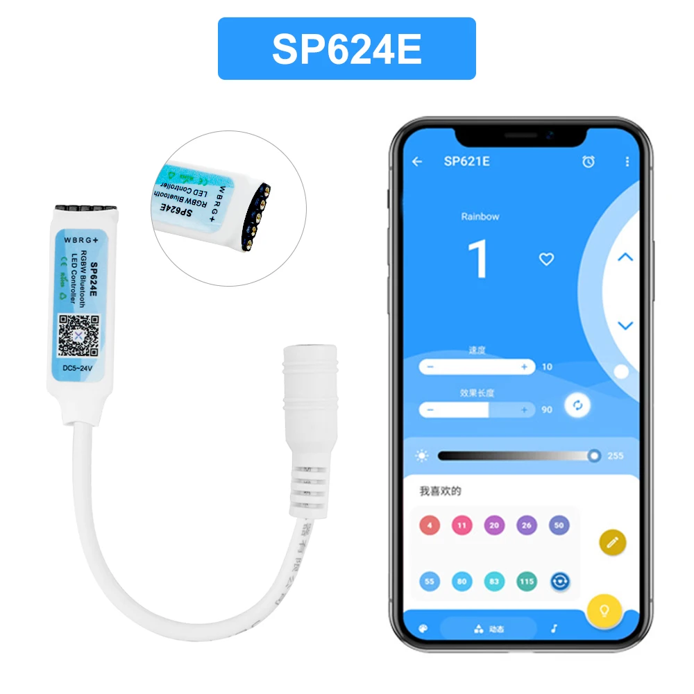 Светодиодная лента с регулятором яркости, симфонический контроллер, Мини Bluetooth контроллер SP624E RGBW, лента, лампочка, контроллер Magic
Светодиодная лента с регулятором яркости, симфонический контроллер, Мини Bluetooth контроллер SP624E RGBW, лента, лампочка, контроллер Magic