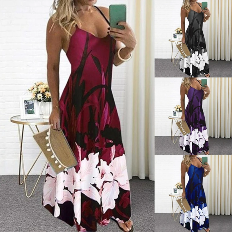 Womens Dresses Strapless Sleeveless Bodycon Backless print floral Dress deep v-neck beach Slim Commuter Casual Dress 2020
Womens Dresses Strapless Sleeveless Bodycon Backless print floral Dress deep v-neck beach Slim Commuter Casual Dress 2020