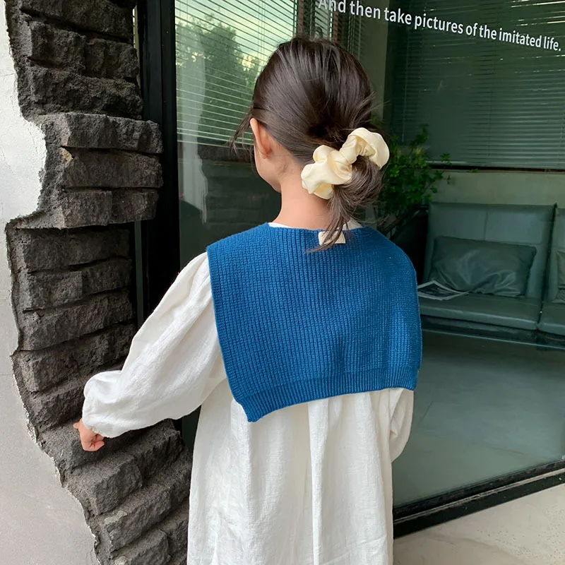 Fake Collars for Children's Knitted Shawl Solid Color False Collar Decoration Girls Removable Shirt Kids Detachable Collars
Fake Collars for Children's Knitted Shawl Solid Color False Collar Decoration Girls Removable Shirt Kids Detachable Collars