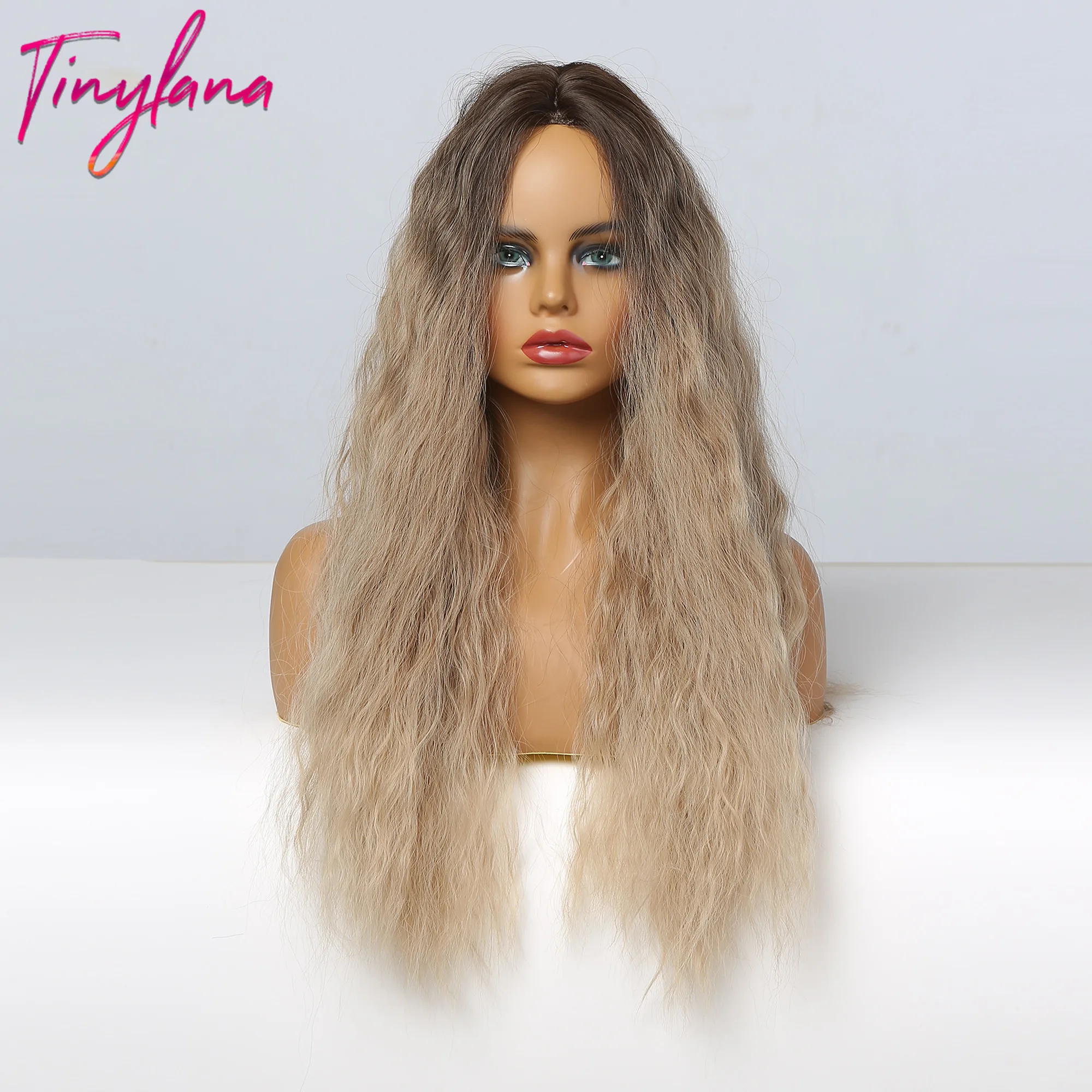 TINY LANA Synthetic Ombre Ash Black Blonde Wigs Long Deep Wave Curly Cosplay Wigs for Black Women Heat Resistant Fiber Brazilian
TINY LANA Synthetic Ombre Ash Black Blonde Wigs Long Deep Wave Curly Cosplay Wigs for Black Women Heat Resistant Fiber Brazilian