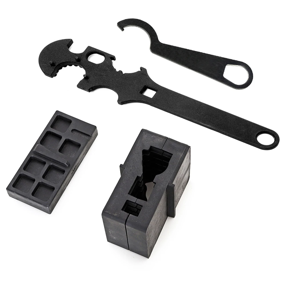 4pcs/Set Steel Spanner Block Upper Lower Vise Wrench Multi-function Cleaning Repairs Tool Kits Hunting Accessories
4pcs/Set Steel Spanner Block Upper Lower Vise Wrench Multi-function Cleaning Repairs Tool Kits Hunting Accessories