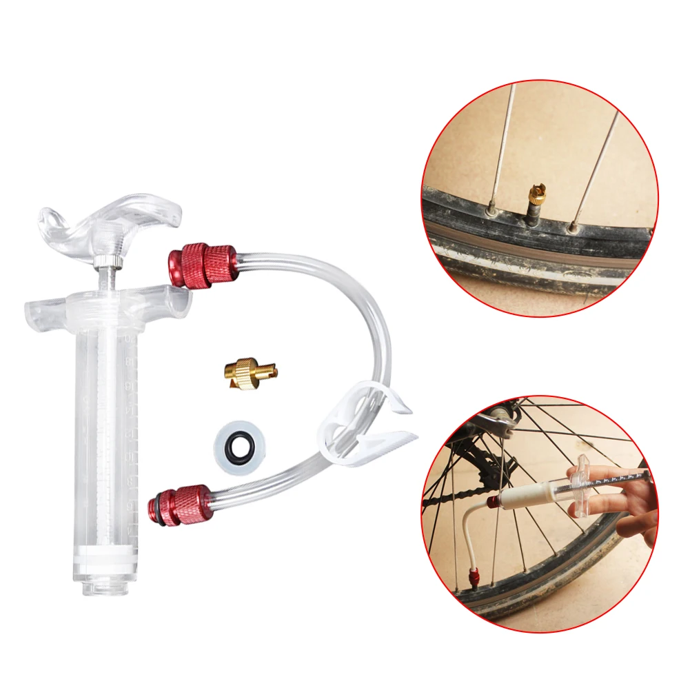 Universal Tubeless Tyre Sealant Injector MTB Bike Bicycle Cycling Tire Filling Tool Schrader valve and Presta Valve Repair Tools
Universal Tubeless Tyre Sealant Injector MTB Bike Bicycle Cycling Tire Filling Tool Schrader valve and Presta Valve Repair Tools
