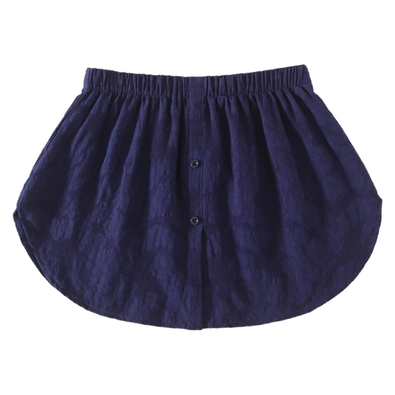 

Женская Жаккардовая юбка, темно-синяя трапециевидная юбка из искусственного топа с накладным подолом и пуговицами, расклешенная Блузка в к...