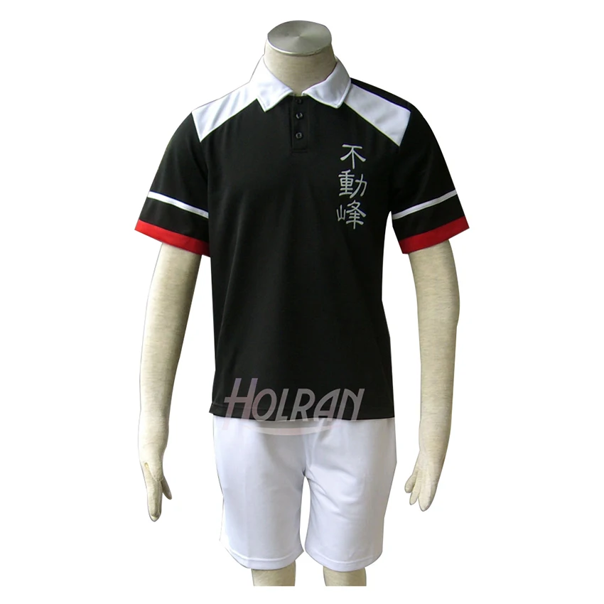 Anime The Prince Of Tennis Cosplay Costume Black Shirt White Shorts FUDOMINE Sportswear Daily Wear Summer Wear School Uniform
Anime The Prince Of Tennis Cosplay Costume Black Shirt White Shorts FUDOMINE Sportswear Daily Wear Summer Wear School Uniform