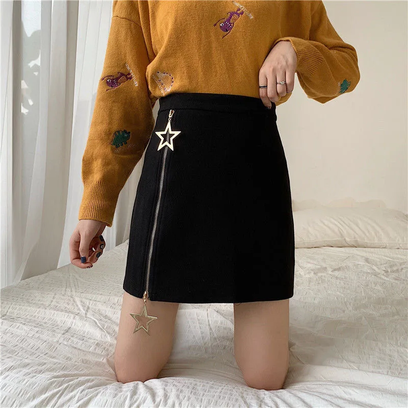 2020 Autumn And Winter New Women's High Waist A-Line Skirt Five-Pointed Star Decoration Dress
2020 Autumn And Winter New Women's High Waist A-Line Skirt Five-Pointed Star Decoration Dress
