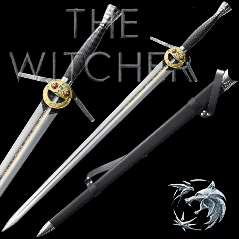 No Sharp Game Replica Home Decoration Sword Geralt of Rivia Stainless Steel Leather sheath
No Sharp Game Replica Home Decoration Sword Geralt of Rivia Stainless Steel Leather sheath