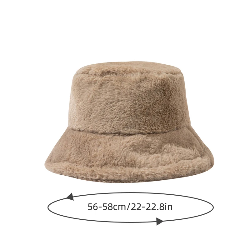 Зимняя плотная теплая женская панама одноцветная шапка из искусственного меха