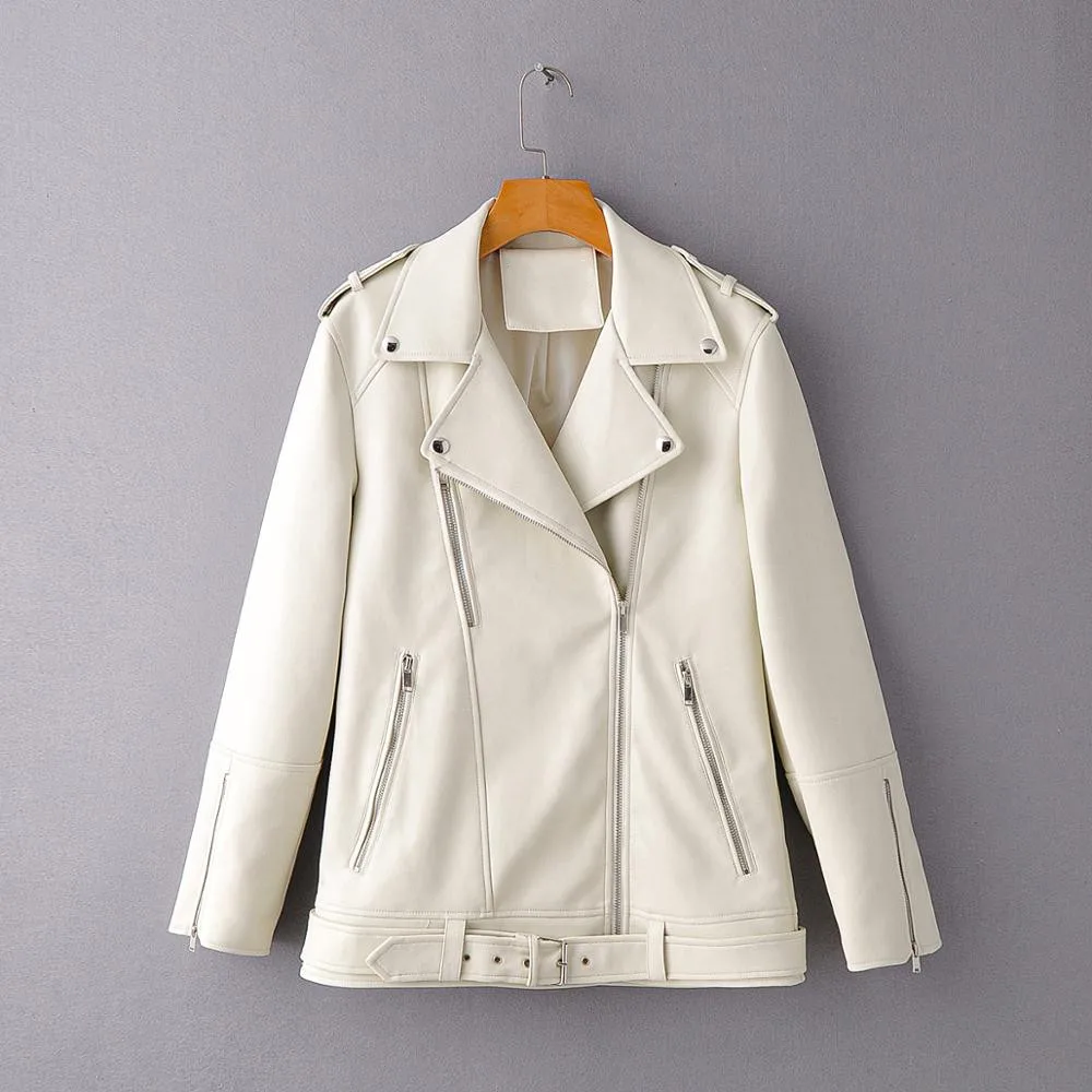 Fitaylor New Autumn Casual Loose Soft Pu Motorcycle Punk Leather Coat Female Zipper Outerwear Women Faux Leather Jacket
Fitaylor New Autumn Casual Loose Soft Pu Motorcycle Punk Leather Coat Female Zipper Outerwear Women Faux Leather Jacket