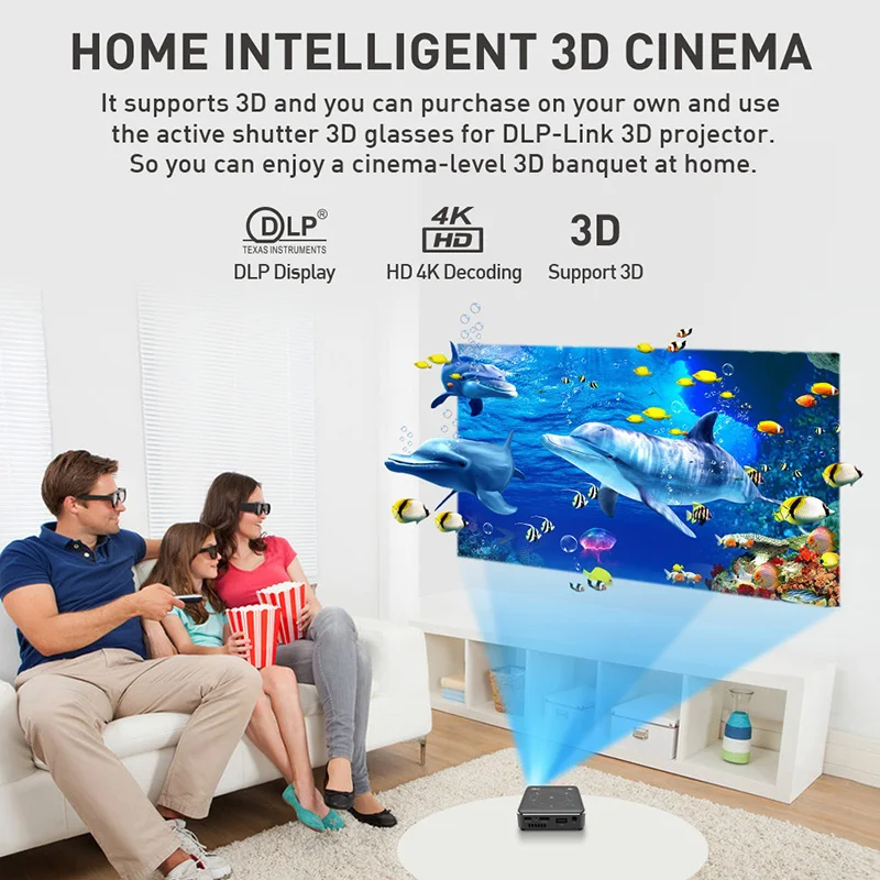 3D Mini Home Projector With USB 2.0 Bluetooth 4K HD Screen WIFI 2.4G LED Light Portable Home Theater Accessories EM88
3D Mini Home Projector With USB 2.0 Bluetooth 4K HD Screen WIFI 2.4G LED Light Portable Home Theater Accessories EM88