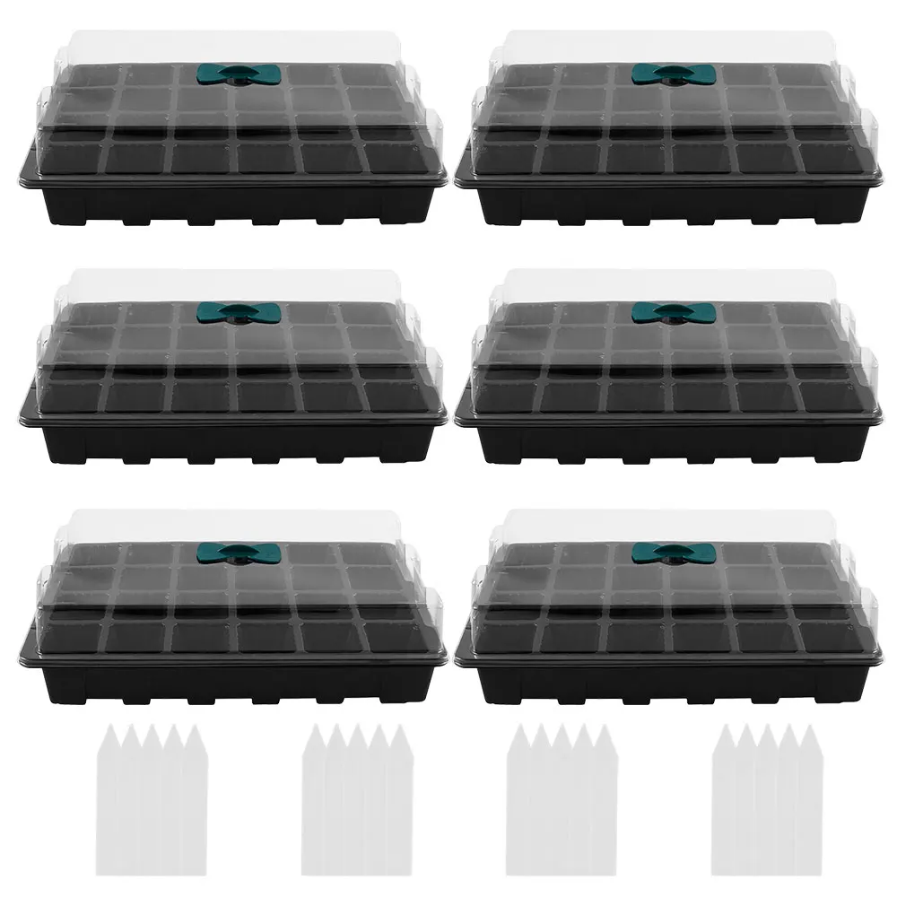 3 Packs Seed Starter Tray Seed Starter Kit (24 Cells per Tray) Adjustable Humidity Dome Grow Trays for Seeds Growing Starting
3 Packs Seed Starter Tray Seed Starter Kit (24 Cells per Tray) Adjustable Humidity Dome Grow Trays for Seeds Growing Starting
