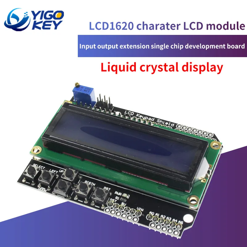 

LCD Keypad Shield of the LCD1602 Character LCD Input and Output Expansion Board For Arduino