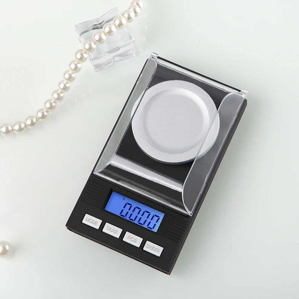 

50g Electronic Scales High Precision 0.001g Digital Jewelry Scale LCD Diamond Lab Weight Milligram Pocket Weigh 30% off