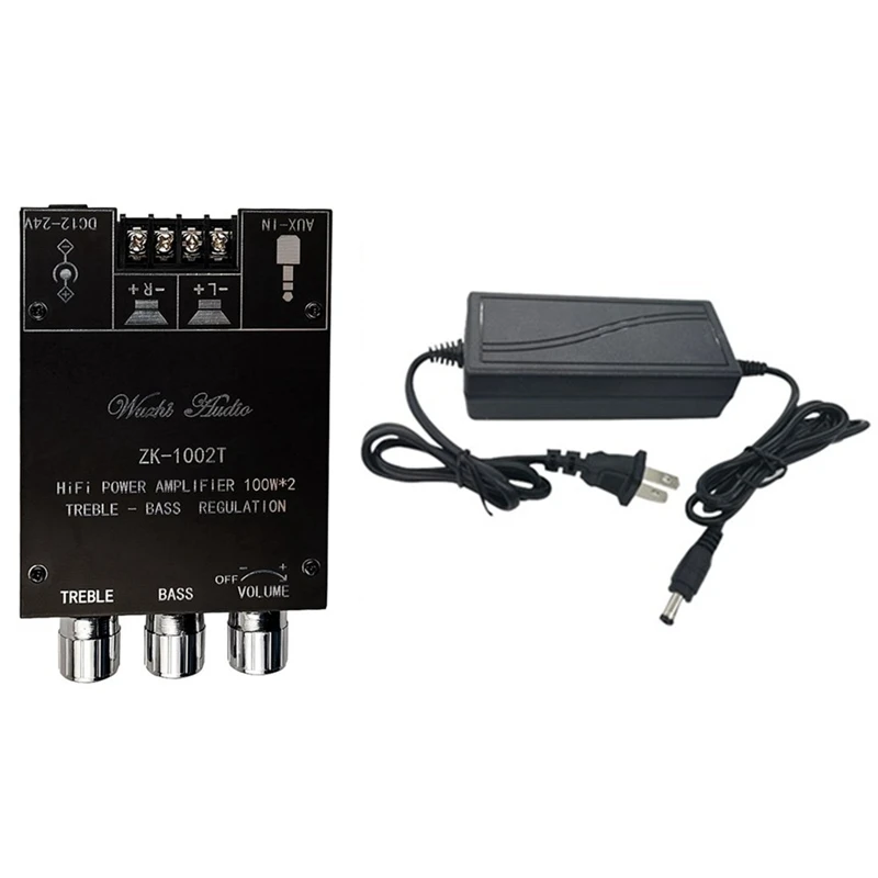 ZK-1002T TI TPA3116D2 Bluetooth 5.0 Subwoofer Amplifier Board 2X100W 2.0 Channel Audio Stereo Amplifier Board US Plug
ZK-1002T TI TPA3116D2 Bluetooth 5.0 Subwoofer Amplifier Board 2X100W 2.0 Channel Audio Stereo Amplifier Board US Plug