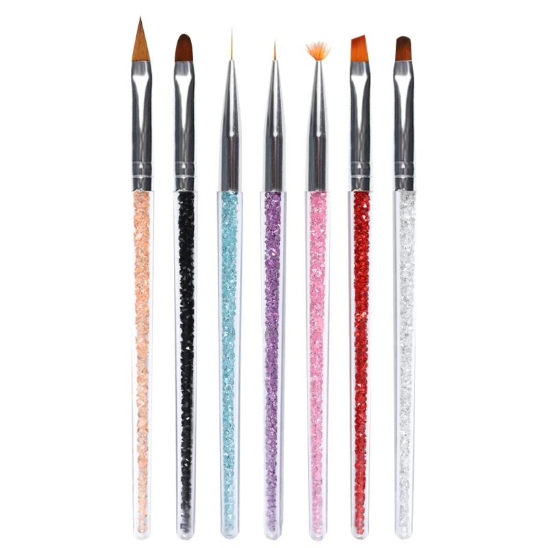 7-Pack Nail Art Brushes Acrylic Liner Dotting Tools UV Gel Painting Acrylic Nail Nylon Brush Pen Metal Diamond Handle New
7-Pack Nail Art Brushes Acrylic Liner Dotting Tools UV Gel Painting Acrylic Nail Nylon Brush Pen Metal Diamond Handle New