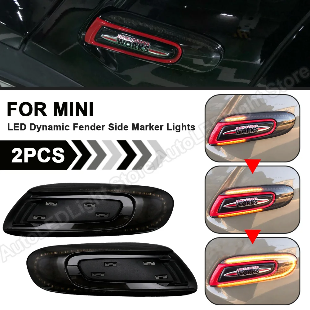 For Mini Cooper F55 F56 F57 2014 2015 2016 2017 2018 2019 2020 2021 Dynamic LED Fender Side Marker Light Turn Signal Lamp 2Pcs
For Mini Cooper F55 F56 F57 2014 2015 2016 2017 2018 2019 2020 2021 Dynamic LED Fender Side Marker Light Turn Signal Lamp 2Pcs