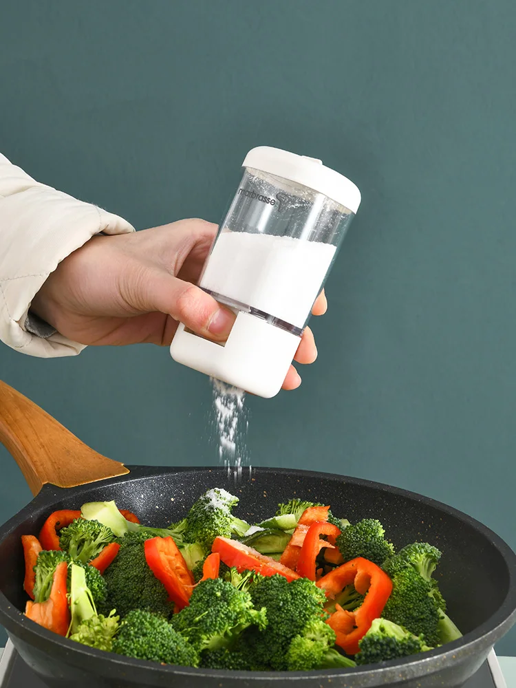 Measurable Control Salt Shaker Quantitative Salt Shaker Kitchen Push-type Seasoning Bottle Pot Rotatable Sealed Seasoning Box
Measurable Control Salt Shaker Quantitative Salt Shaker Kitchen Push-type Seasoning Bottle Pot Rotatable Sealed Seasoning Box