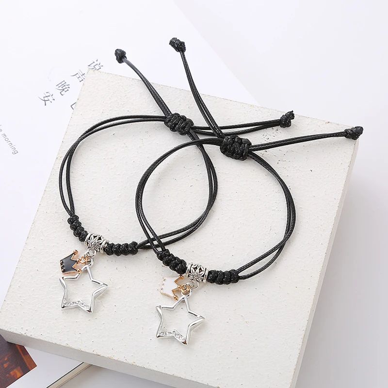 2Pcs/Set Cute Couple Bracelets Black And White Animal Pendant Handmade Chain Rope Adjustable Lovers Bracelet Gifts for Woman Men
2Pcs/Set Cute Couple Bracelets Black And White Animal Pendant Handmade Chain Rope Adjustable Lovers Bracelet Gifts for Woman Men