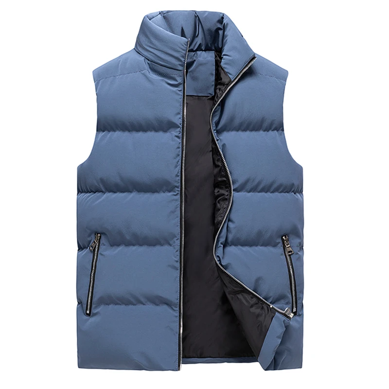 Mens Jacket Sleeveless Vest Autumn Winter Fashion Male Vest Coats Men Stand Collar Thicken Waistcoats Clothing Thicken Warm Vest
Mens Jacket Sleeveless Vest Autumn Winter Fashion Male Vest Coats Men Stand Collar Thicken Waistcoats Clothing Thicken Warm Vest