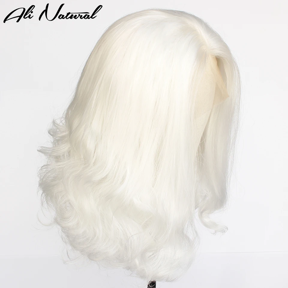 Short Synthetic Lace Front Wig Pure White Wavy Fake Hair Synthetic Lace Wigs For Woman Lace Wig White Color
Short Synthetic Lace Front Wig Pure White Wavy Fake Hair Synthetic Lace Wigs For Woman Lace Wig White Color