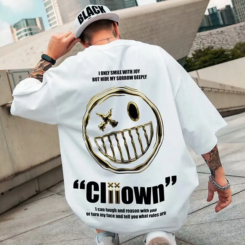 New men's fashion graffiti graffiti short-sleeved T-shirt casual loose round neck men and women couple trend couple clothes top
New men's fashion graffiti graffiti short-sleeved T-shirt casual loose round neck men and women couple trend couple clothes top