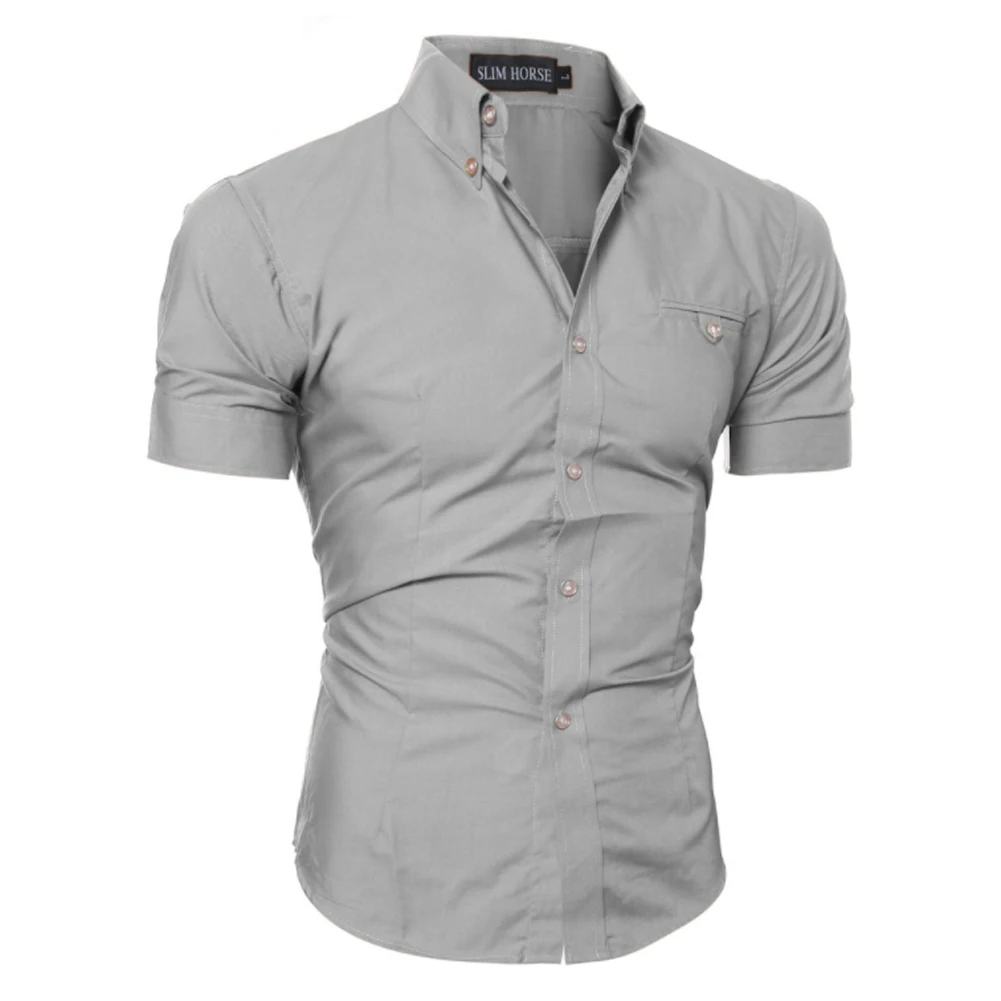 Hirigin Men Slim Fit Shirt Short Sleeve Stylish Formal Tops Men Casual Short Sleeve Shirts Buttons Top Clothing Solid Plus Size
Hirigin Men Slim Fit Shirt Short Sleeve Stylish Formal Tops Men Casual Short Sleeve Shirts Buttons Top Clothing Solid Plus Size