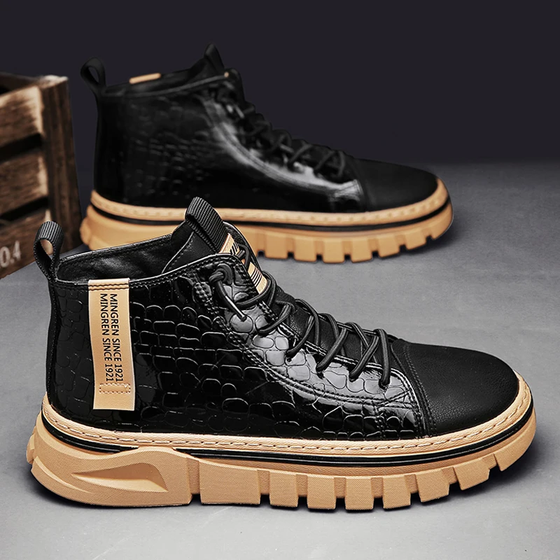 Old Style Men's Ankle Boots 2021 Casual Leather Shoes for Men Comfy Winter Sneakers Male Lace Up High Top Fur Boots
Old Style Men's Ankle Boots 2021 Casual Leather Shoes for Men Comfy Winter Sneakers Male Lace Up High Top Fur Boots