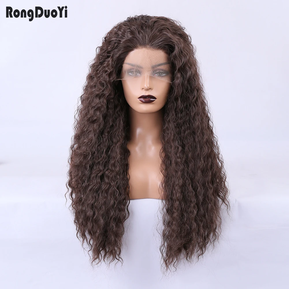 RONGDUOYI Brown Hair Lace Front Wig Synthetic Lace Wigs for Women Curly Wig with Natural Hairline High Temperature Wig Daily Use
RONGDUOYI Brown Hair Lace Front Wig Synthetic Lace Wigs for Women Curly Wig with Natural Hairline High Temperature Wig Daily Use