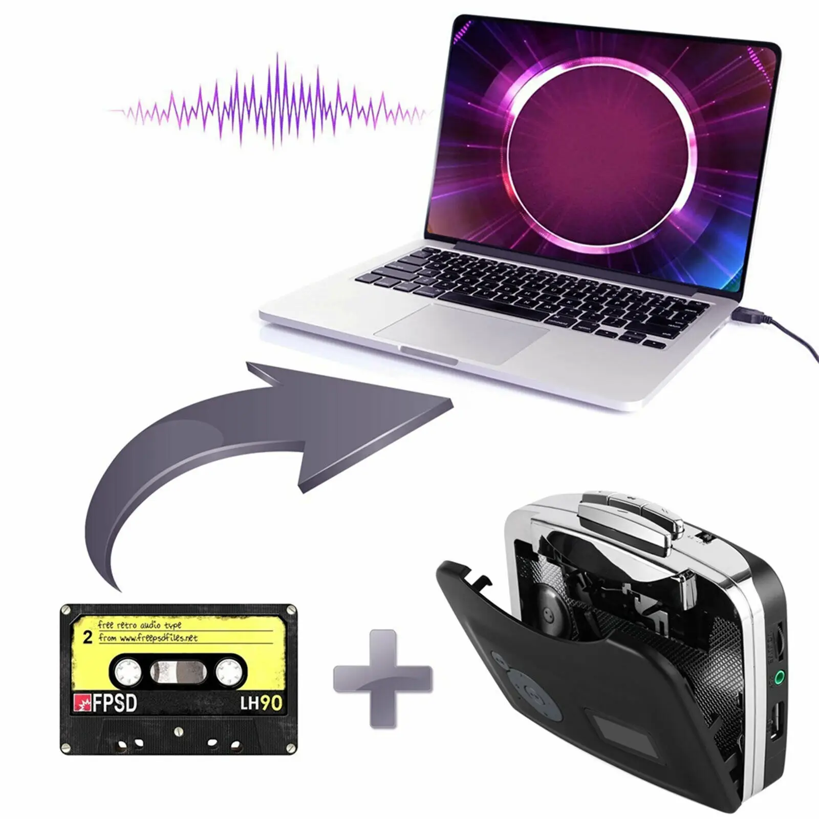 Portable Tape to USB Flash Drive Cassette To MP3 Converter Capture Audio Player#50
Portable Tape to USB Flash Drive Cassette To MP3 Converter Capture Audio Player#50