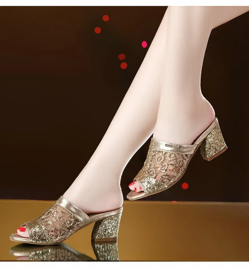 Woman Summer Sandals Gold Open Toe Sandal Lace Dress Shoes Womens High Heels Sandals Square Heeled Pumps Ladies Shoes
Woman Summer Sandals Gold Open Toe Sandal Lace Dress Shoes Womens High Heels Sandals Square Heeled Pumps Ladies Shoes