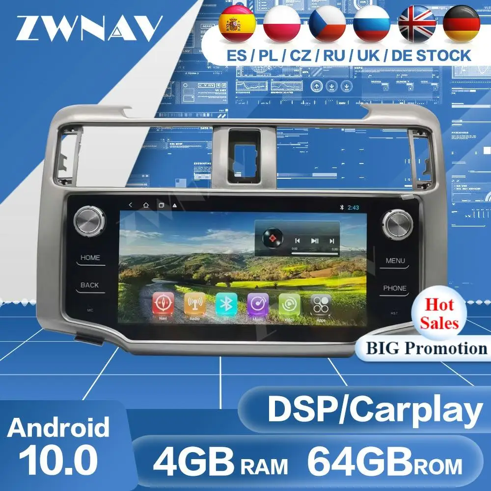 Carplay Android мультимедиа для Toyota 4 runner 2009 2010 2012 2013 2014 2016 2017 GPS навигатор Автомобильный радиоплеер головное устройство 
Carplay Android мультимедиа для Toyota 4 runner 2009 2010 2012 2013 2014 2016 2017 GPS навигатор Автомобильный радиоплеер головное устройство