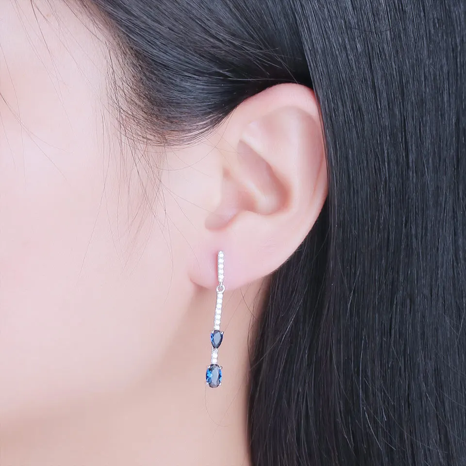 COLORFISH Solid 925 Sterling Silver Fashion Oval Shape Blue Sapphire 6mmx4mm Zirconia For Women Drape Drop Earrings Wholesale
COLORFISH Solid 925 Sterling Silver Fashion Oval Shape Blue Sapphire 6mmx4mm Zirconia For Women Drape Drop Earrings Wholesale