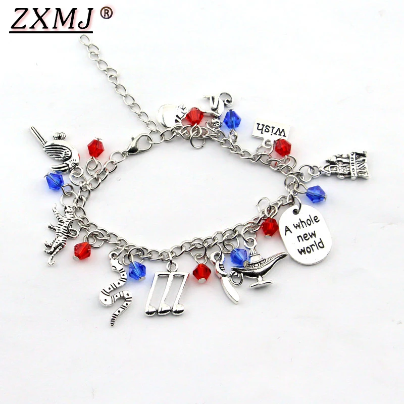 ZXMJ Aladdin Bracelets & Bangles Letter A Whole New World Wish Dog Tag Charm Animals Bird Castle Dream Life Bracelet Jewelry Gif
ZXMJ Aladdin Bracelets & Bangles Letter A Whole New World Wish Dog Tag Charm Animals Bird Castle Dream Life Bracelet Jewelry Gif