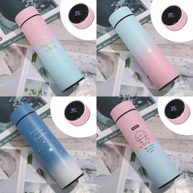 500ML Smart Vacuum Flask 304 Stainless Steel Insulated Thermos Water Bottle with LED Temperature Display Mugs Office Water Cups
500ML Smart Vacuum Flask 304 Stainless Steel Insulated Thermos Water Bottle with LED Temperature Display Mugs Office Water Cups