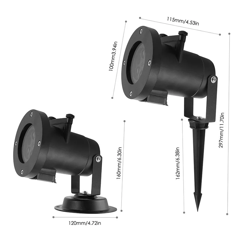 

16 узором снежинки Рождество лазерный проектор лампа открытый перемещение пейзаж лазерный точечный светильник снежинки диско вечерние сце...