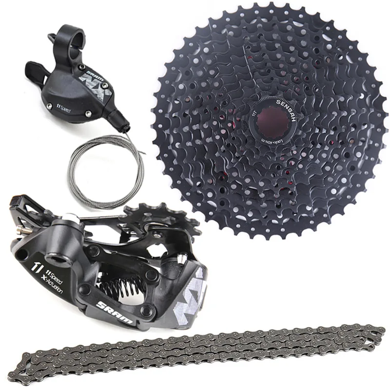 SRAM NX 1x11 11 Speed Bicycle Groupset MTB Bike Kit Shifter Lever Rear Derailleur SENSAH 11-42T & 11-46T Cassette YBN Chain
SRAM NX 1x11 11 Speed Bicycle Groupset MTB Bike Kit Shifter Lever Rear Derailleur SENSAH 11-42T & 11-46T Cassette YBN Chain