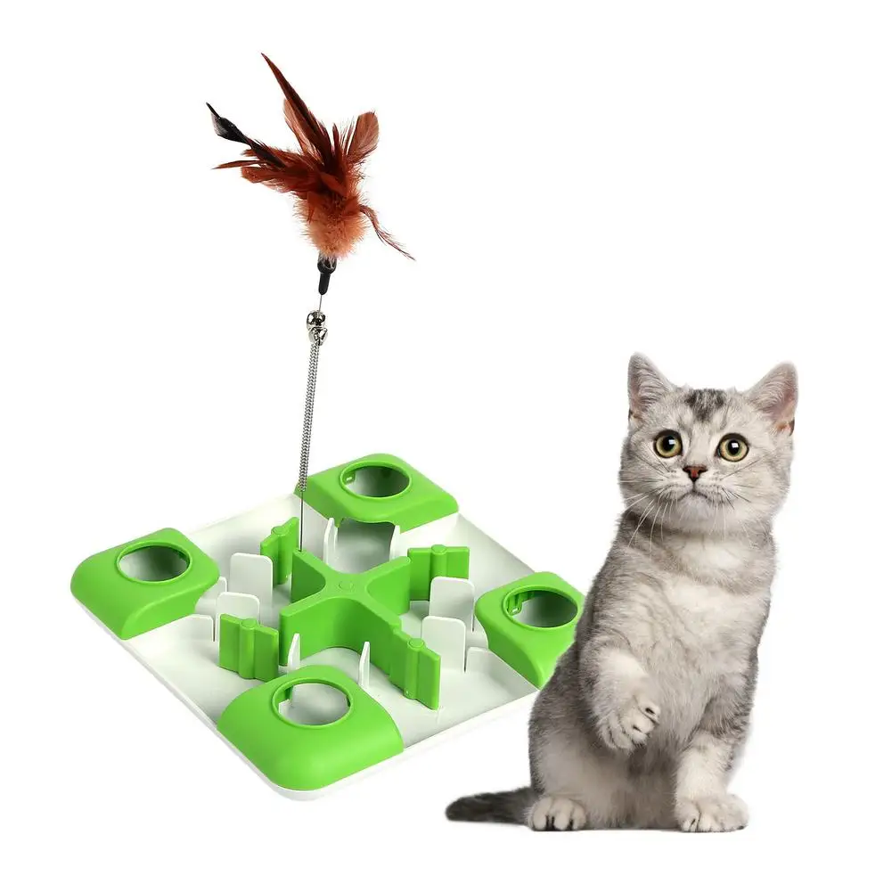 Cat Puzzle Feeder Interactive Cat Treat Dispenser Maze Toy Non-Slip Pet Food Puzzle Dish To Improves Digestion Cat Toys For Ente 
Cat Puzzle Feeder Interactive Cat Treat Dispenser Maze Toy Non-Slip Pet Food Puzzle Dish To Improves Digestion Cat Toys For Ente