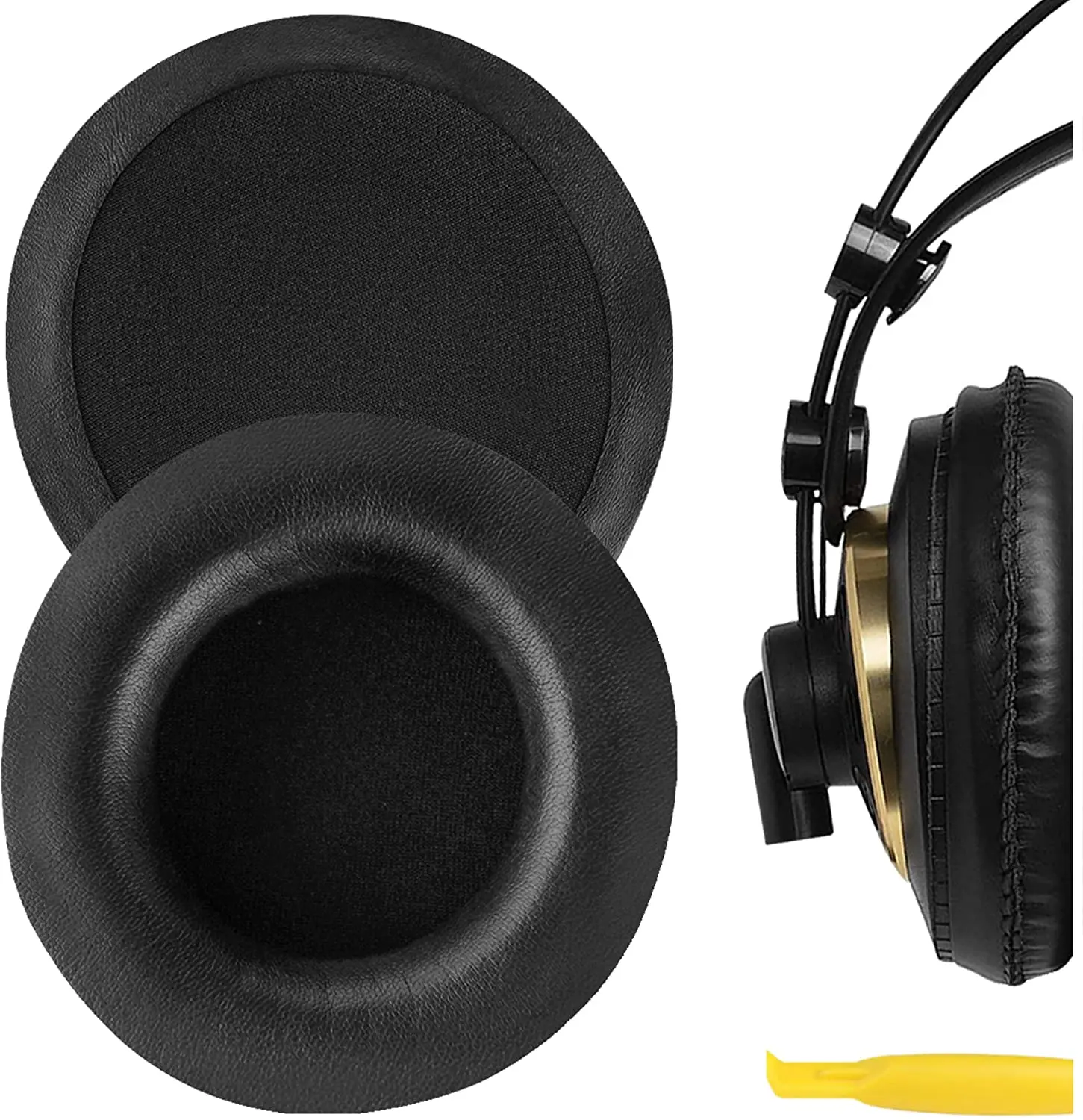 QuickFit Protein Leather Ear Pads for ÂKG K240 K240S K240 MKII K241 K270 K271 K271S K272 Headphones, Replacement Ear Cushion/Ear
QuickFit Protein Leather Ear Pads for ÂKG K240 K240S K240 MKII K241 K270 K271 K271S K272 Headphones, Replacement Ear Cushion/Ear